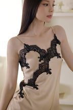 DCMR 法式天絲蕾絲拼接連身裙