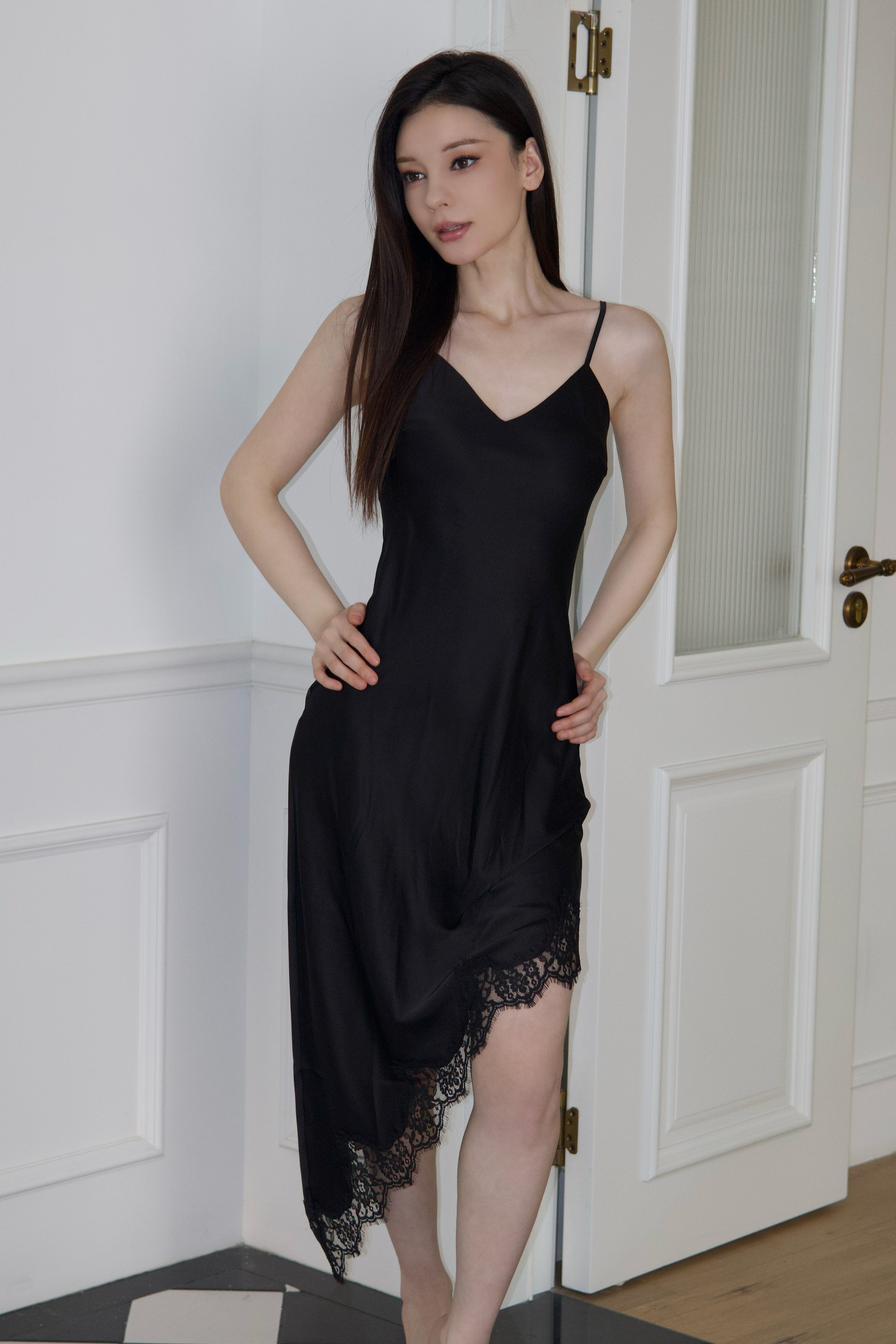 DCMR法式天絲蕾絲長裙