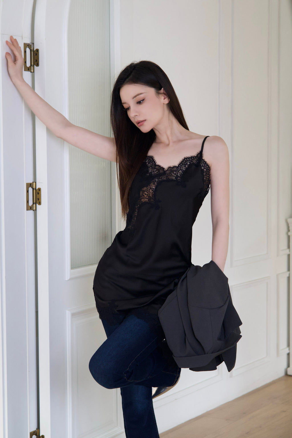 DCMR 法式天絲蕾絲拼接連身裙