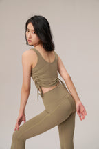DY 設計感抽繩u領背心 Dramstring padded vest