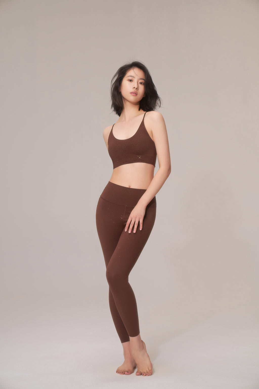 DY 帶鑽細肩帶聚攏運動內衣 Diamond spaghetti stap push  up bra top