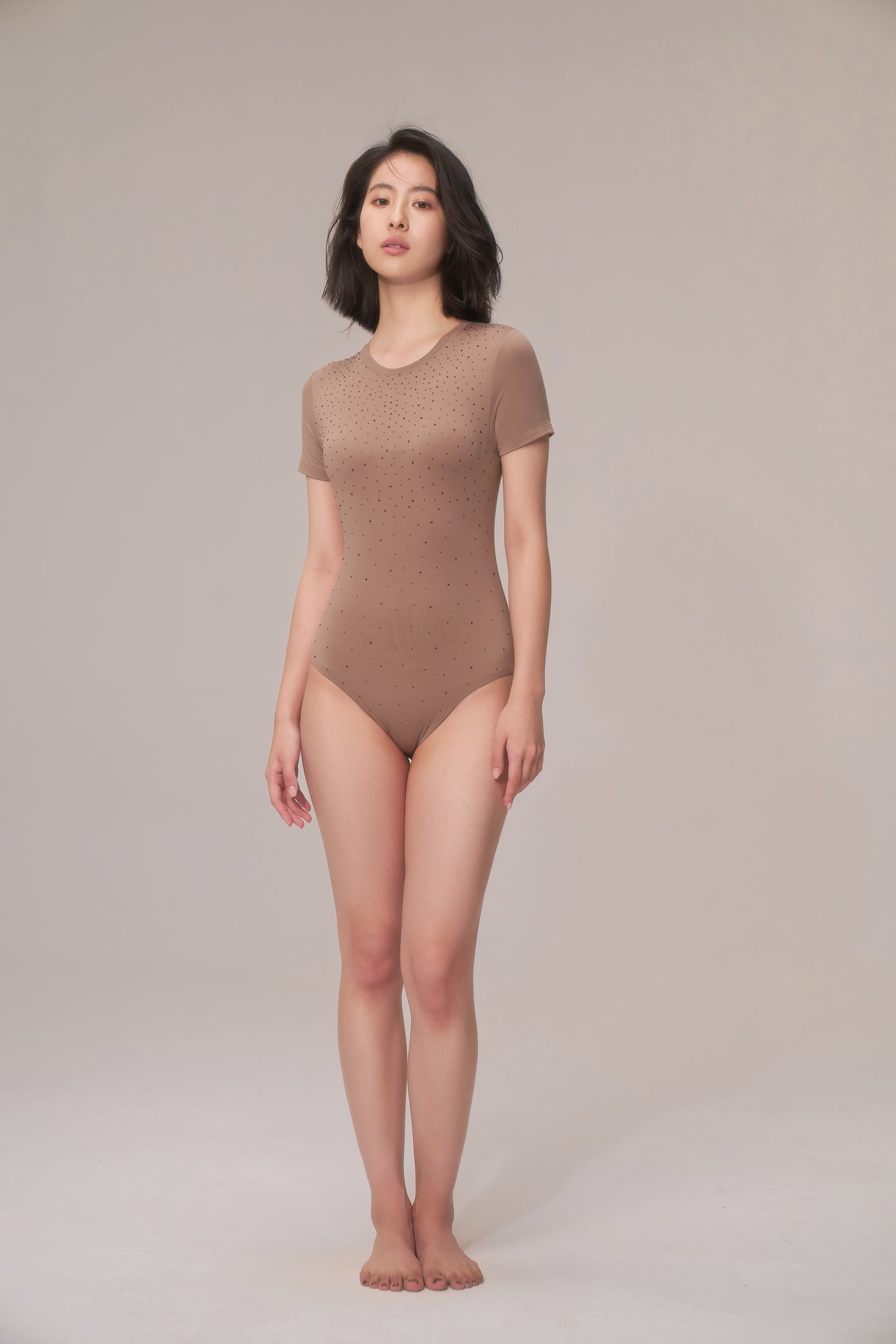 DY 帶鑽短袖款連身衣 Diamond Short-sleeved bodysuit