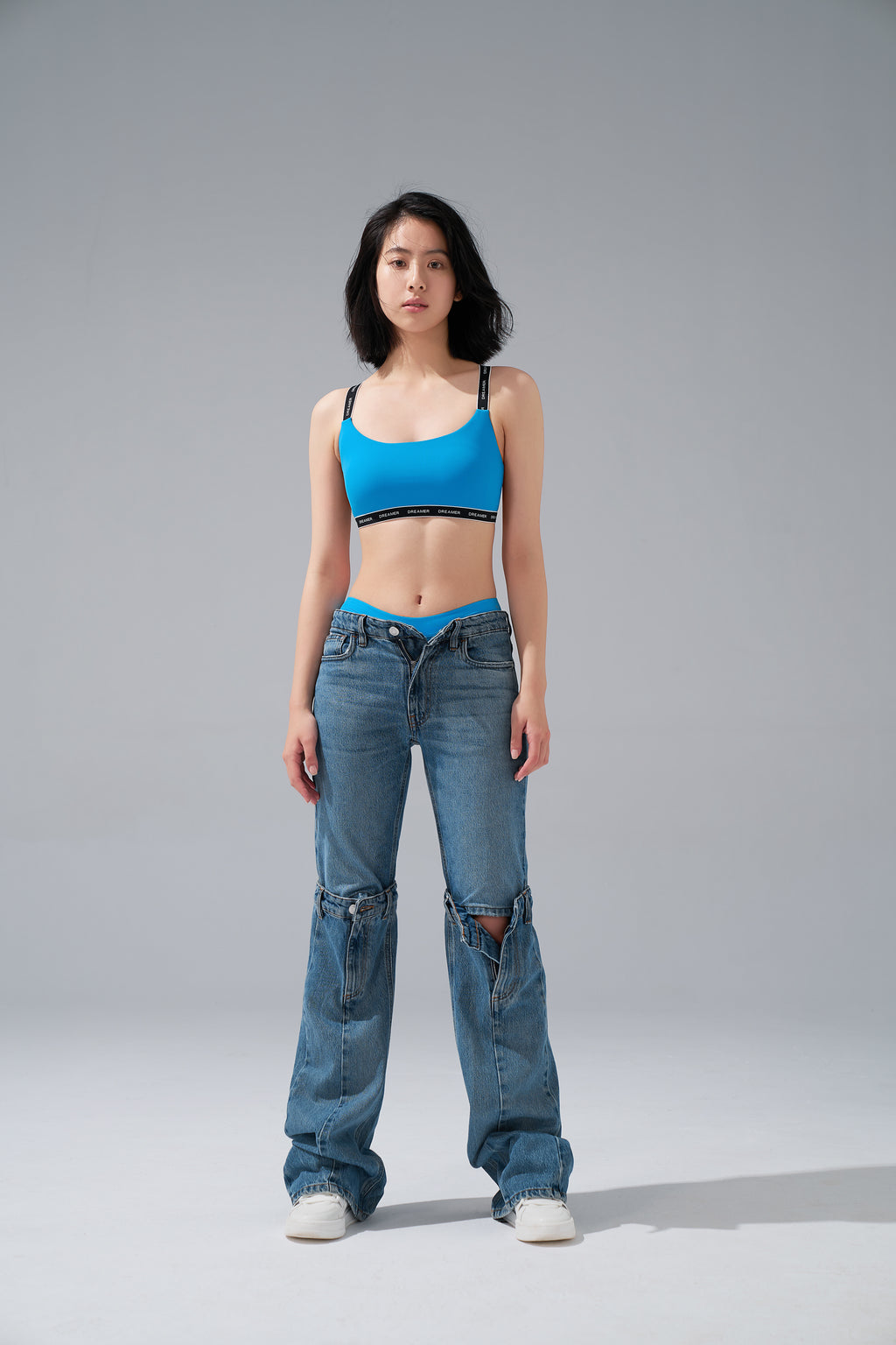 DY 字母印花運動內衣 Cross back  strap bra top