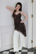 DCMR 法式天絲蕾絲拼接連身裙