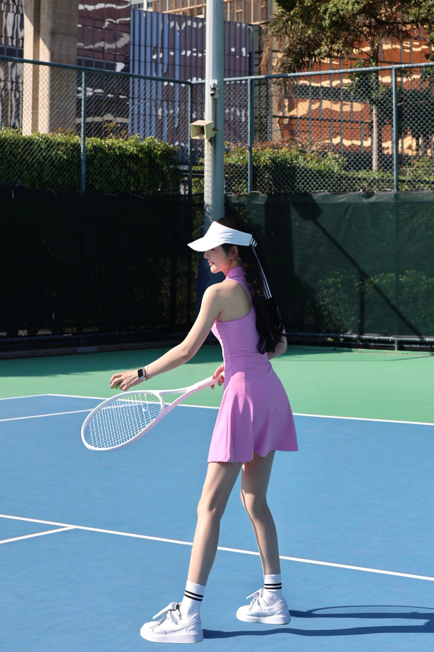 DY POLO連身A字收腰網球裙