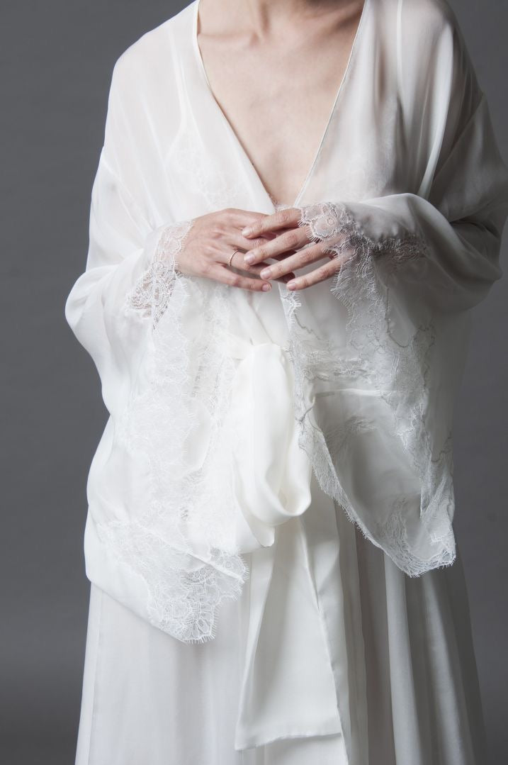 LAYALINA ALEXANDRIA Long Satin Robe