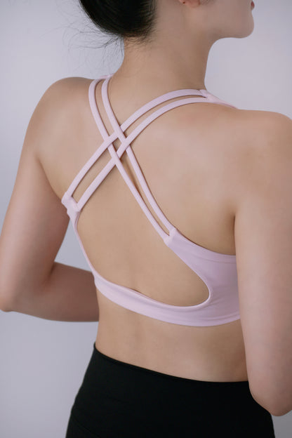 DY U領交叉美背運動上衣