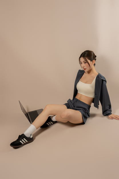 DY 雲朵棉連帽修腰外套