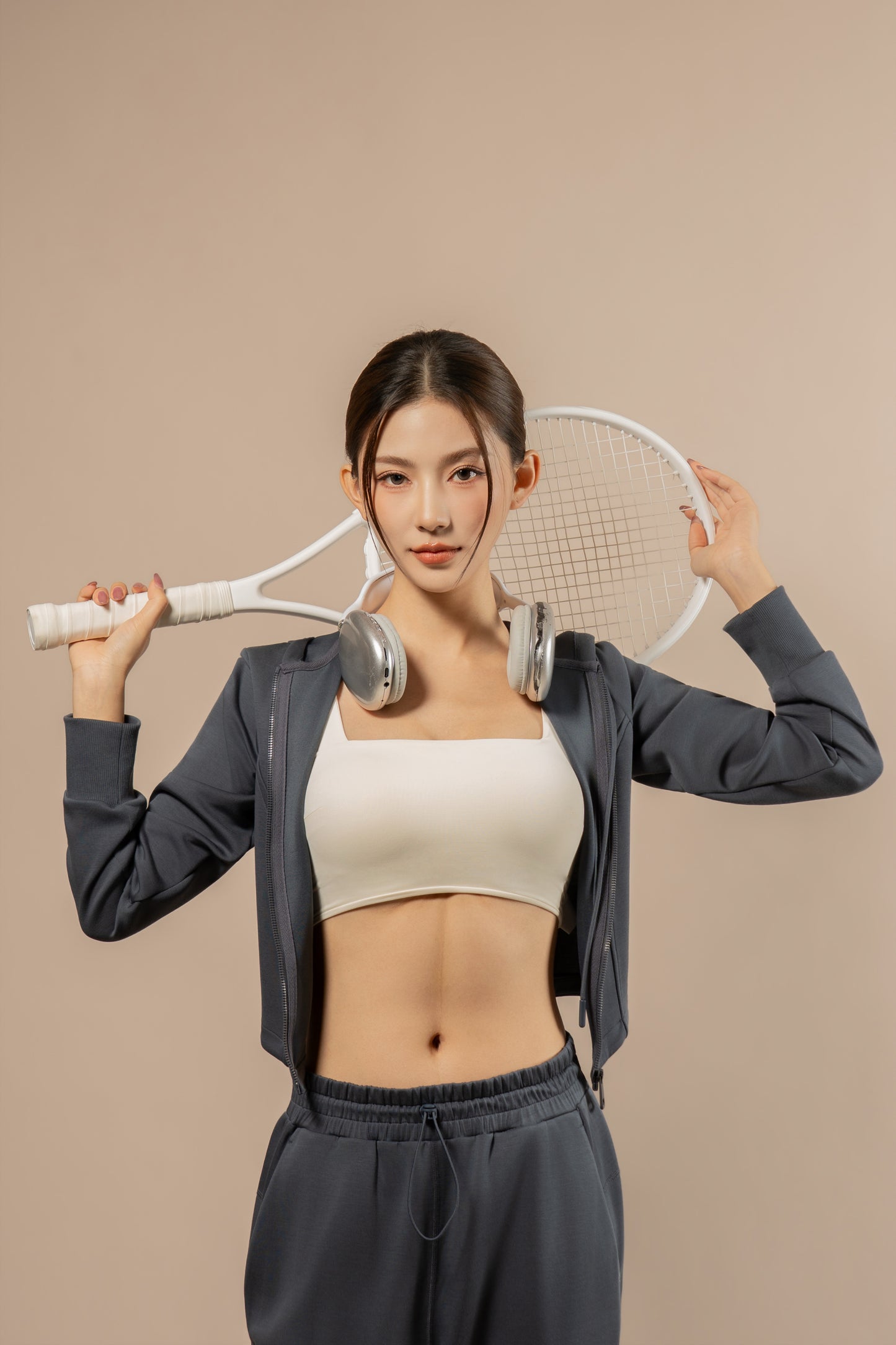 DY 雲朵棉連帽修腰外套