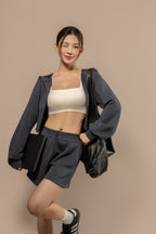 DY 雲朵棉連帽修腰外套