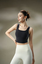 DY 法式方領U型美背運動上衣