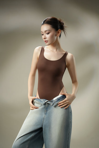 DY 美式辣妹背心高衩連體衣