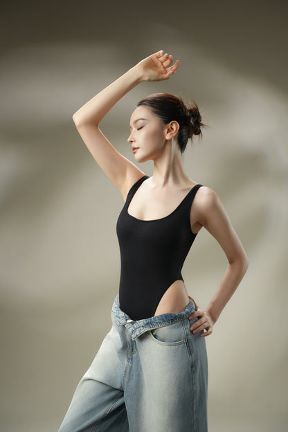 DY 美式辣妹背心高衩連體衣