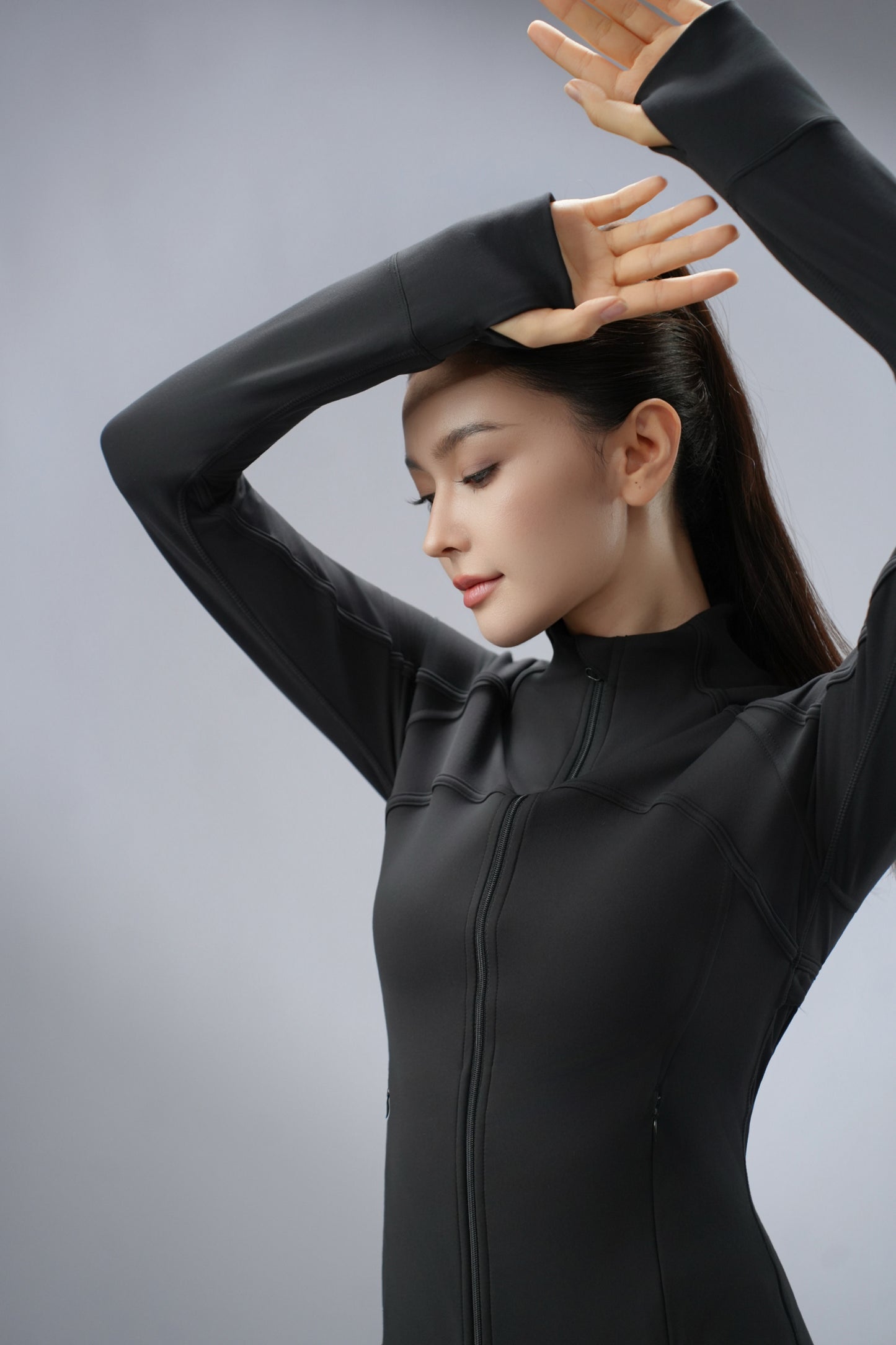 DY 掐腰立領運動長袖防曬外套