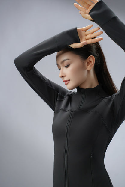 DY 掐腰立領運動長袖防曬外套