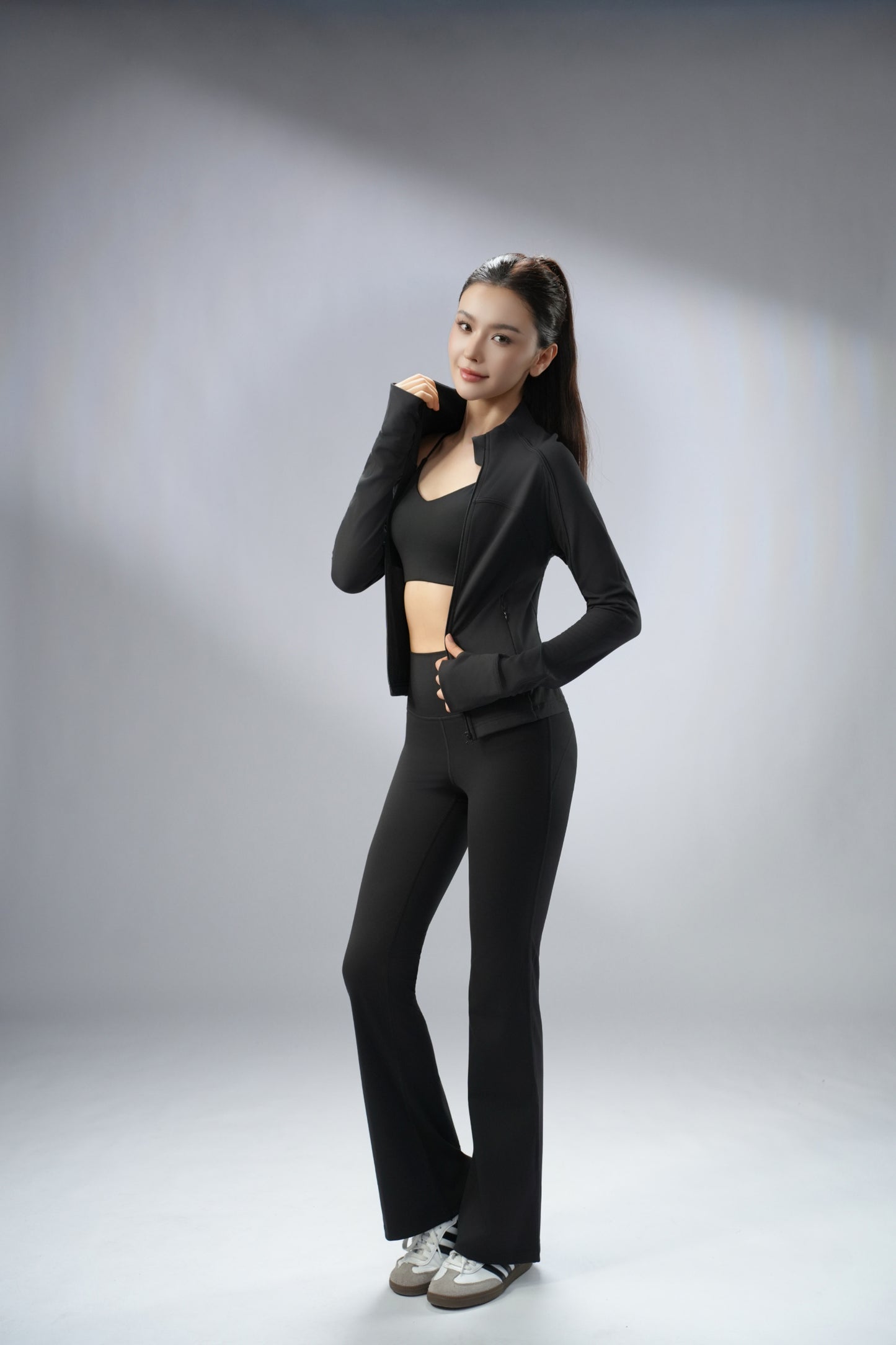 DY 掐腰立領運動長袖防曬外套