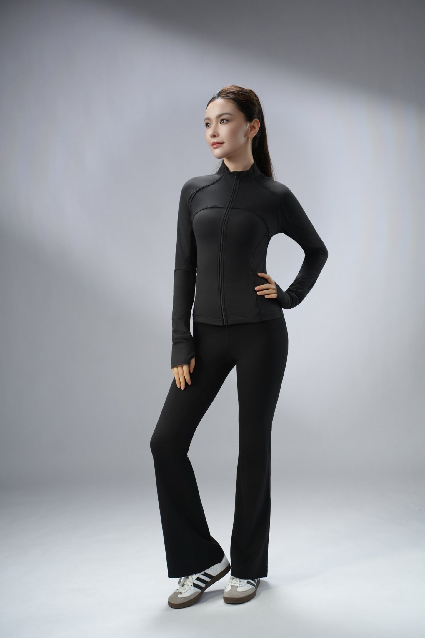 DY 掐腰立領運動長袖防曬外套