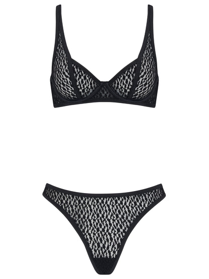 COCO DE MER Lana Plunge Bra & Bikini Brief