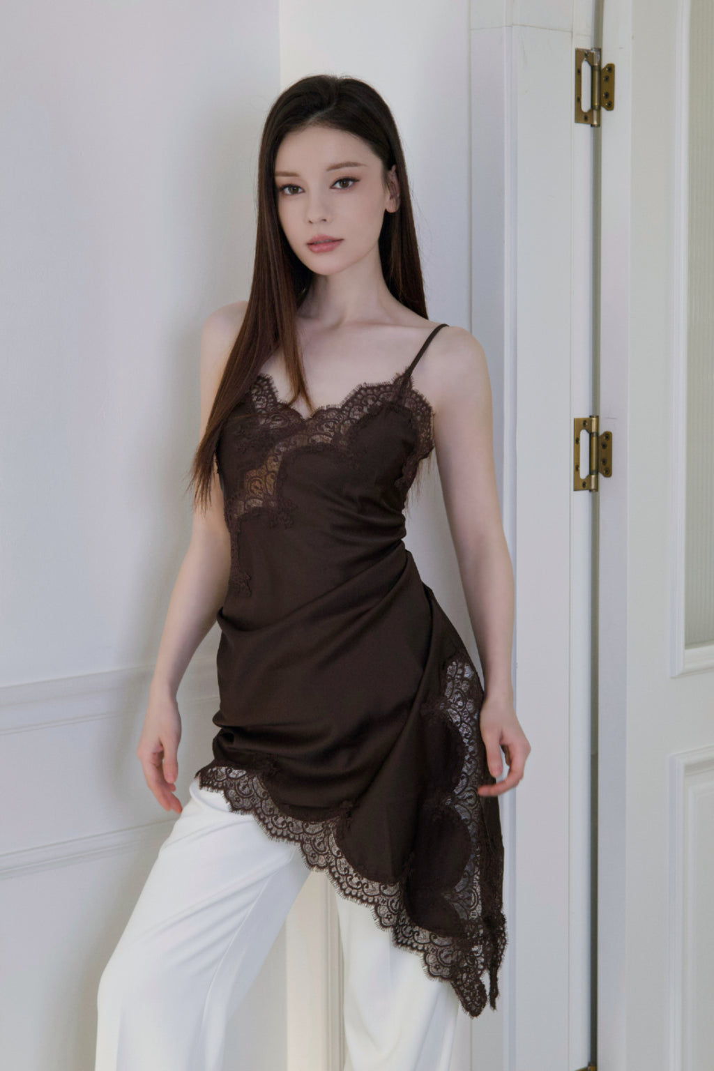 DCMR 法式天絲蕾絲拼接連身裙